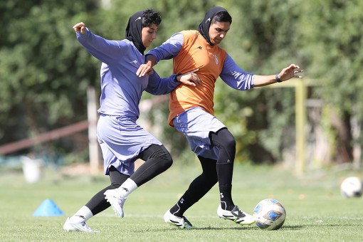 تمرین تیم ملی فوتبال بانوان