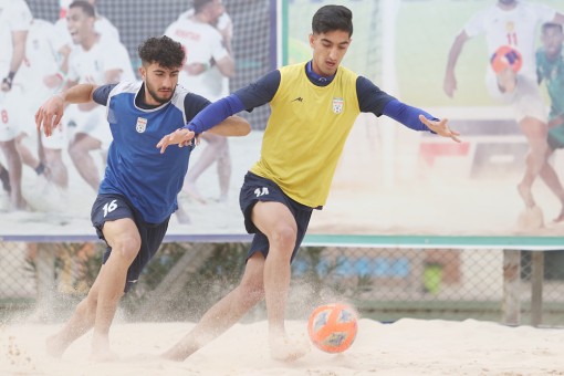 تمرین تیم ملی فوتبال ساحلی