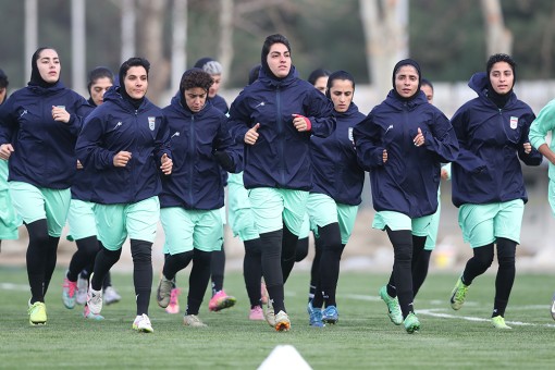 تمرین تیم ملی فوتبال بانوان