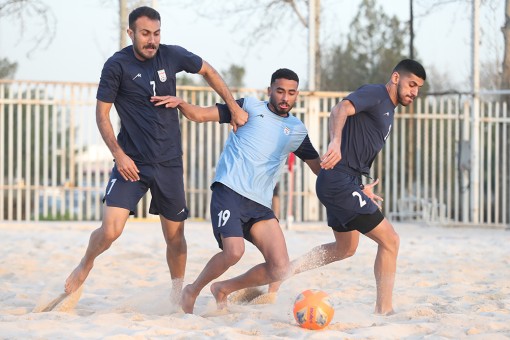 تمرین تیم ملی فوتبال ساحلی