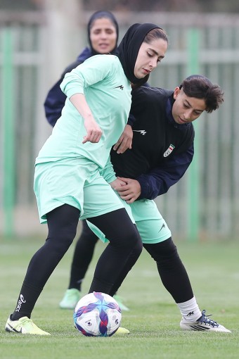 تمرین تیم ملی فوتبال بانوان
